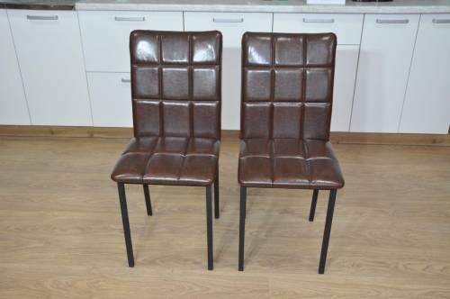 Стул Текс-2 кожзам Коричневый/каркас черный