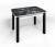 Стол СМ-5 Флорида ноги окрас квадратный белый/черный