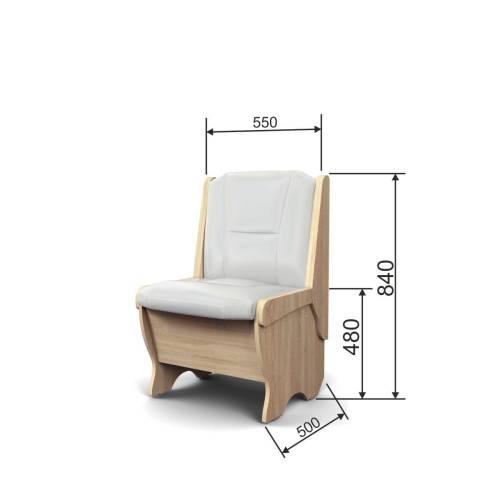 Скамья Лотос 550 дуб/милк