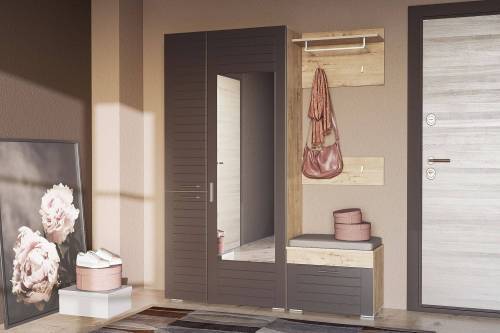 Прихожая Ливорно 5 дуб бунратти/софт графит