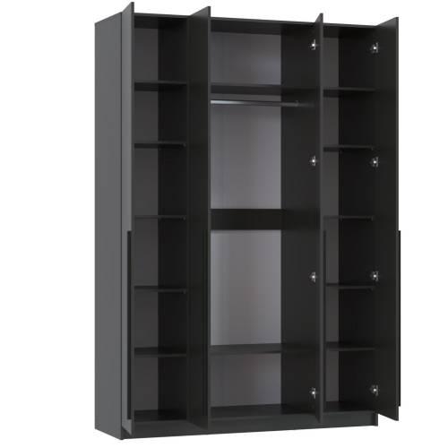 Шкаф для одежды 67.13 "Брандо" (4-х дв.) (диамант серый/фасад ЛДСП диамант серый) (2400)