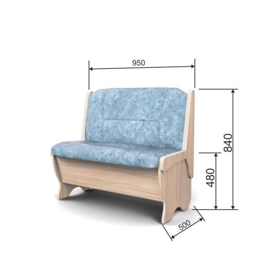 Кухонный набор Лотос ( Лотос 950 2 шт. + стол Ирис / черные опоры)  Ясень / Велюр Лагуна