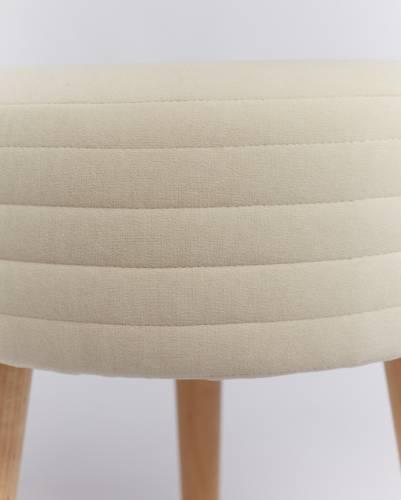 Табурет с мягким сиденьем (на ножках), №01 Молочный