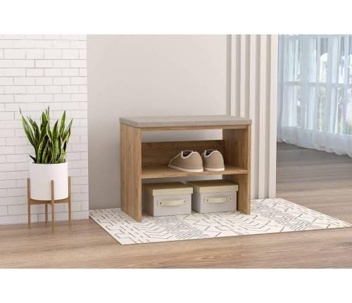 Обувница Мягкая 600 - Дуб Крафт Золотой/Бежевый