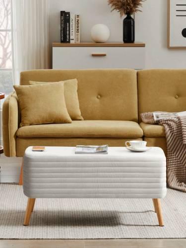 А9ГС-2 Банкетка широкая (на ножках), №01 Молочный