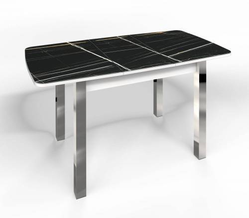 Стол СМ-3 Флорида ноги окрас квадратный белый/хром